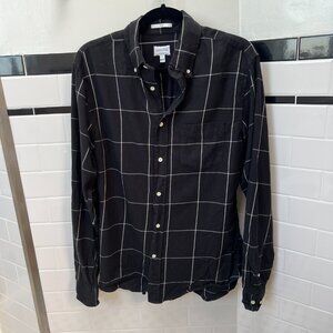 *EUC* Gant Plaid Button Down Shirt - Black - Size Medium